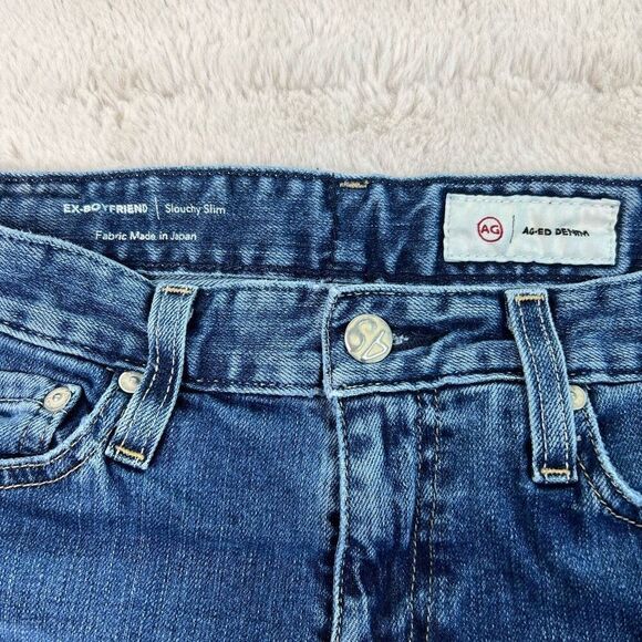 AG Adriano Goldschmied Womens Ex Boyfriend Slouchy Slim Jeans Size 25R Dark Wash - Picture 2 of 10